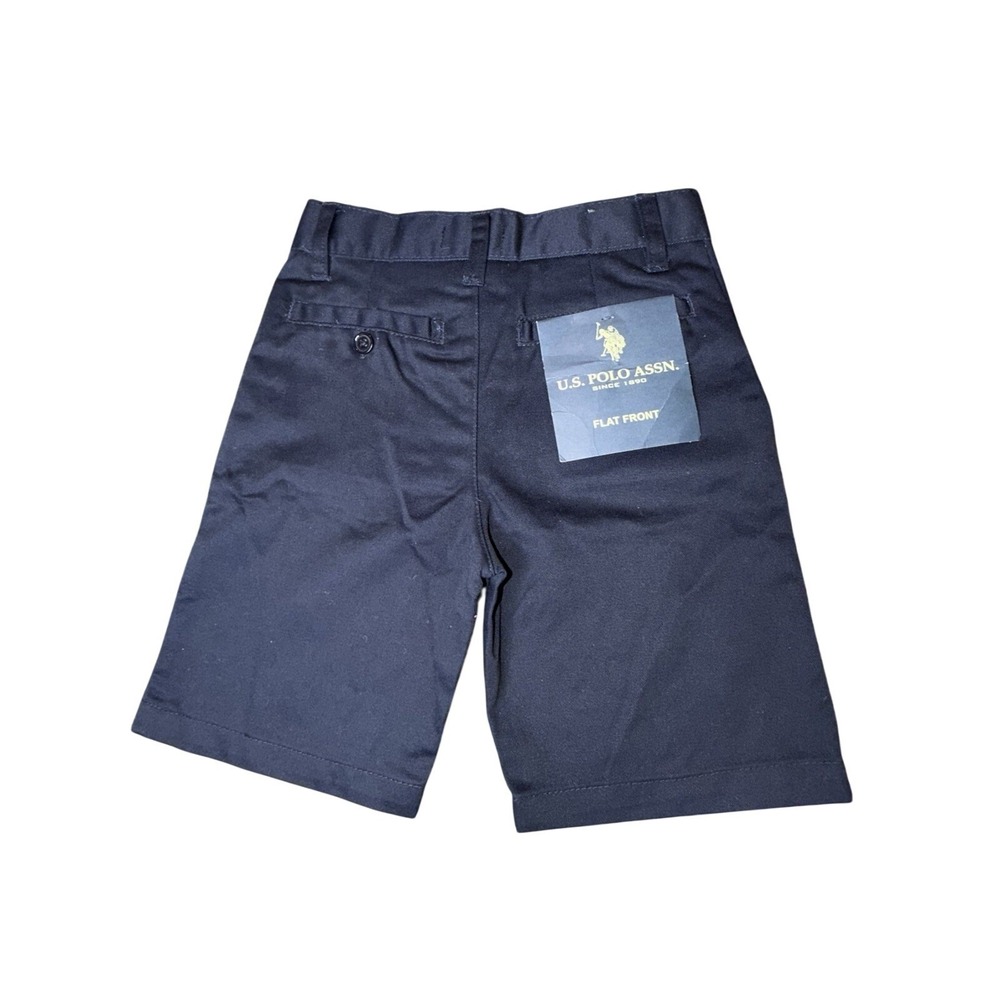U.S. Polo Assn Flat Front Navy Twill Hartford Short Boys Size 6‎ Shorts Pockets